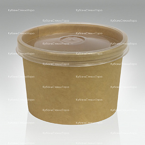 Упаковка для супа 230 мл с пластиковой крышкой оптом и по оптовым ценам в Волгограде