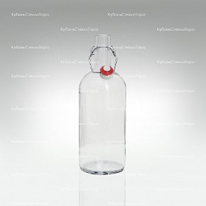 Бутылка «Бугельная» 1л. (Прозрачная) стеклянная с пробкой оптом и по оптовым ценам в Волгограде