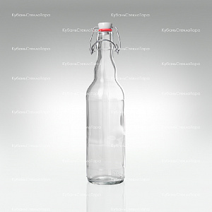 Бутылка «Бугельная» 0,500 л. (прозрачная) стеклянная с пробкой оптом и по оптовым ценам в Волгограде