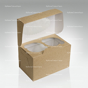Упаковка для маффинов 100х160х100 мм (для 2 шт) оптом и по оптовым ценам в Волгограде