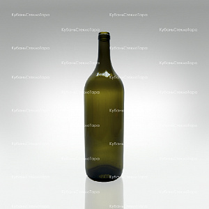 Бутылка 1,0  Бордо оливковая стекло оптом и по оптовым ценам в Волгограде