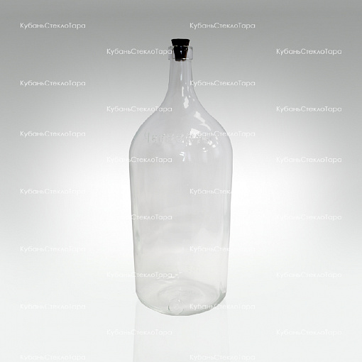 Бутыль 3,075 л "Четверть" стеклянный с пробкой оптом и по оптовым ценам в Волгограде