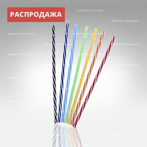 Трубочка пластиковая для напитков (цветные полосы) оптом и по оптовым ценам в Волгограде
