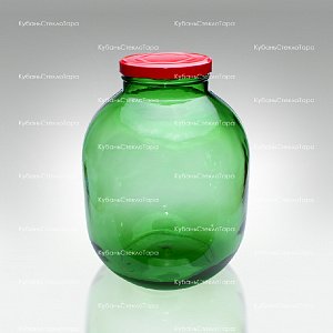 7,0 ТВИСТ (110) банка стеклянная с крышкой (зелёный) оптом и по оптовым ценам в Волгограде